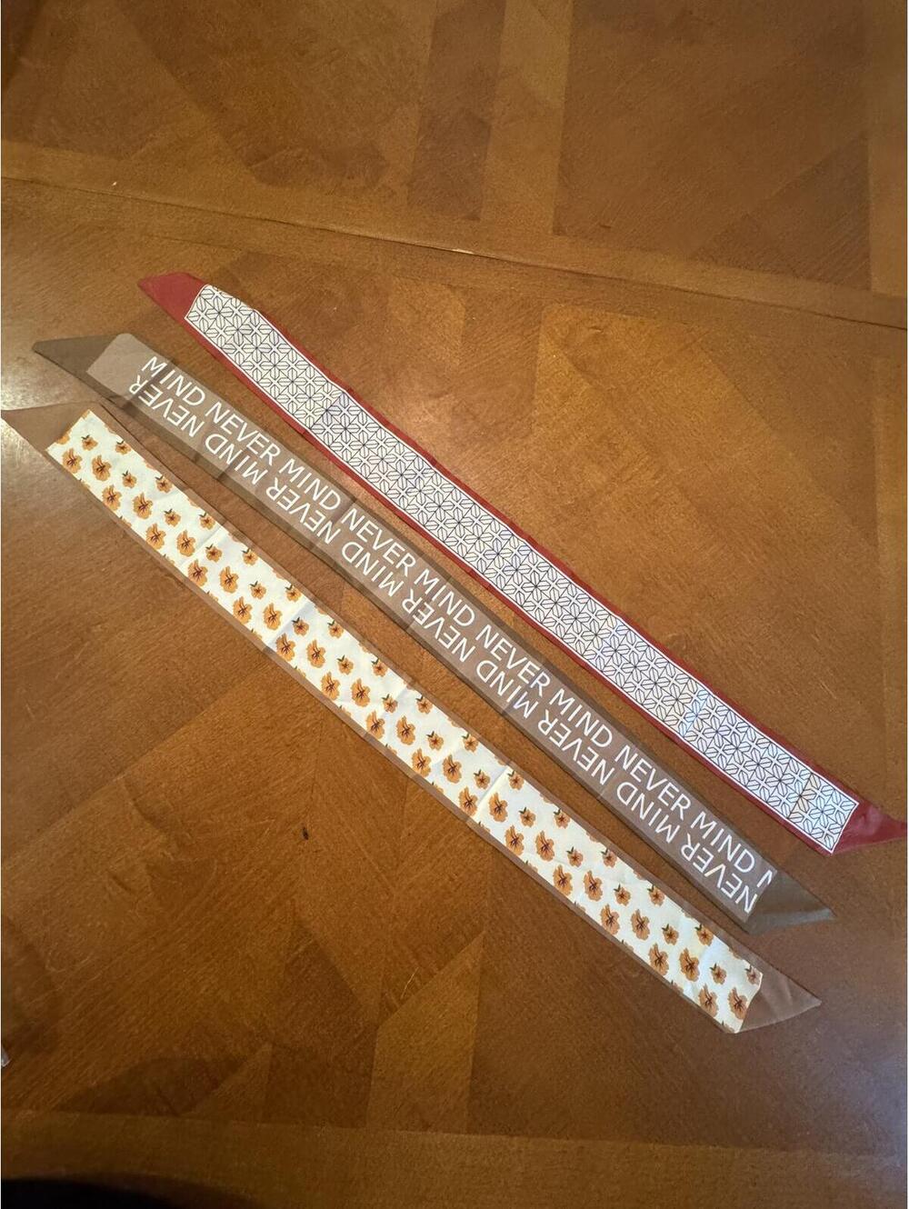 Set of 3 Decorative Fabric Scarves